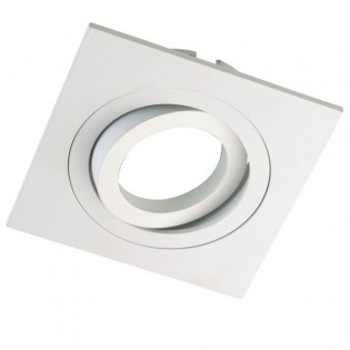 Foco empotrable CLASSIC basculante cuadrado blanco. Wonderlamp