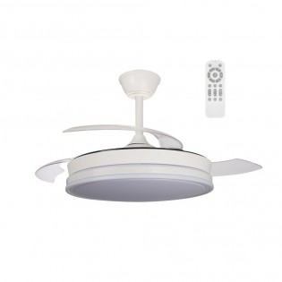 Ventilador LED aspas plegables Surpino Blanco CCT Dim (45W)